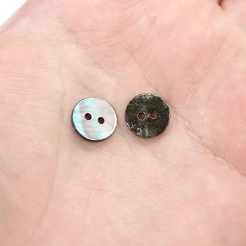 Amazon | シェルボタン 貝ボタン 貝製 片面 黒蝶貝 シャツ